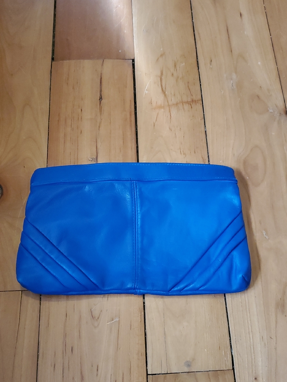 ANTONIA Designs Bright Blue Genuine Leather Clutch
